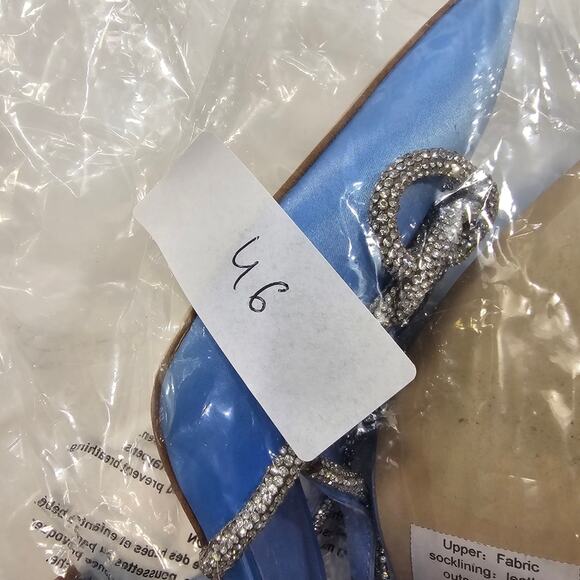 Jeffrey Campbell X REVOLVE Apresdouze Heel in Baby Blue Satin Silver - Picture 8 of 8